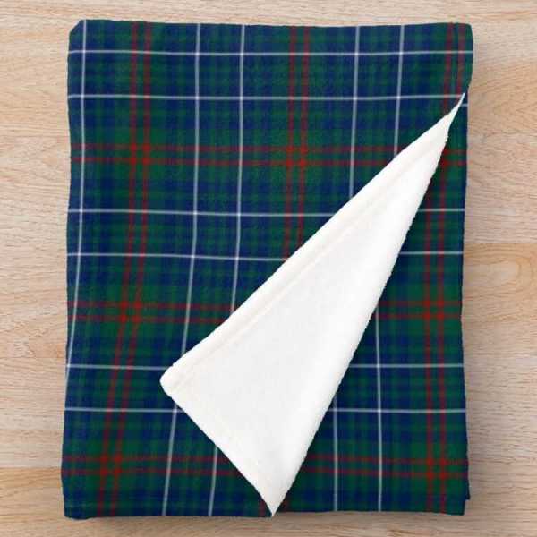 Edmonston tartan fleece throw blanket