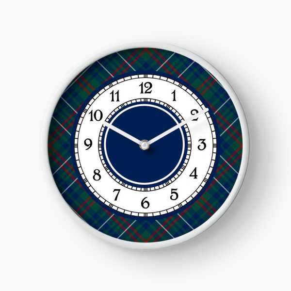 Edmonston tartan wall clock