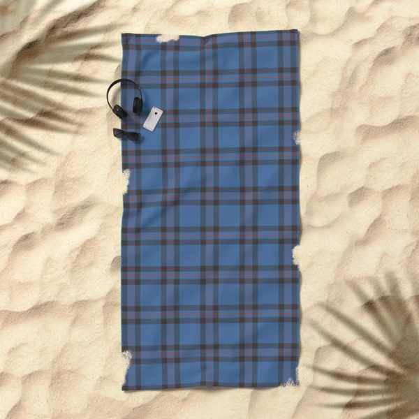 Elliot tartan beach towel