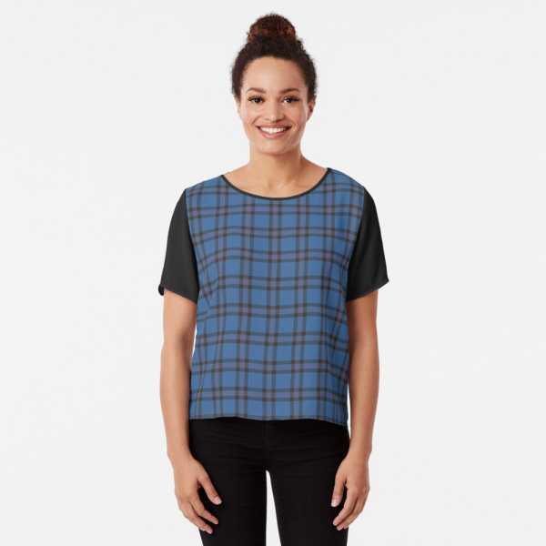 Elliot tartan chiffon top