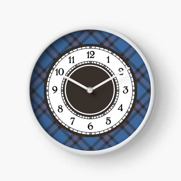 Elliot tartan wall clock