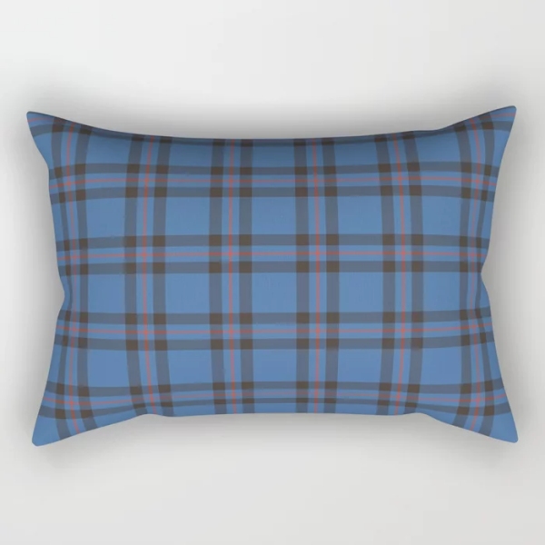 Elliot tartan rectangular throw pillow