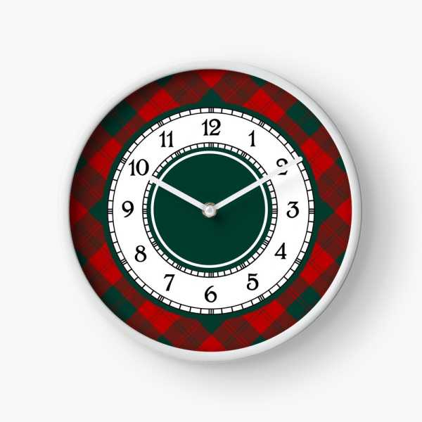 Erskine tartan wall clock