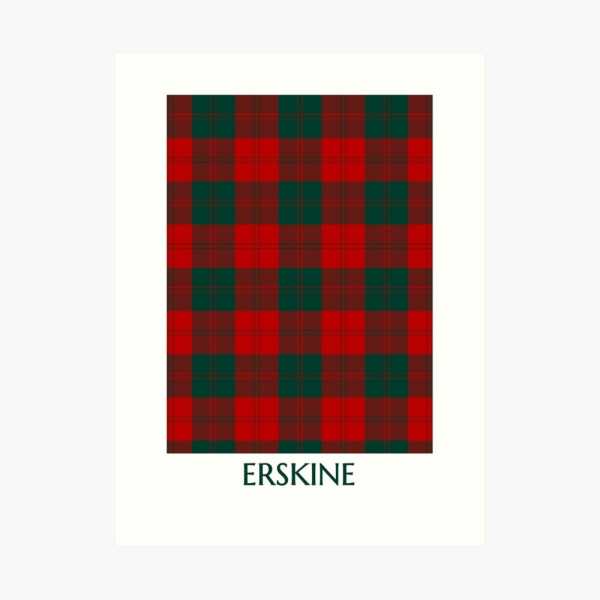 Erskine tartan art print