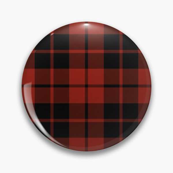 Ettrick District tartan pinback button