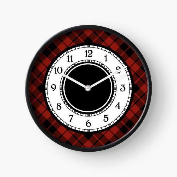 Ettrick District tartan wall clock