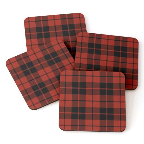 Ettrick District tartan beverage coasters