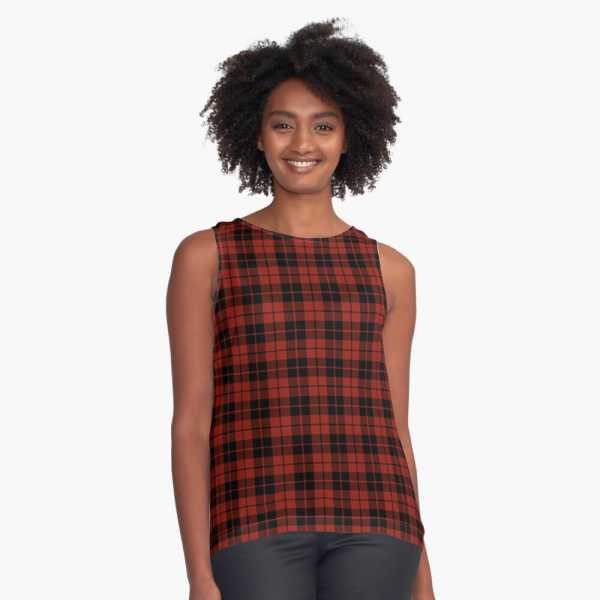 Ettrick District tartan sleeveless top