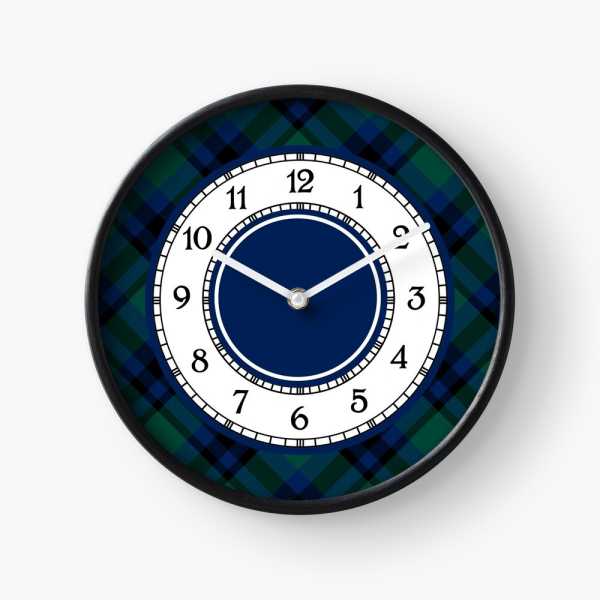 Falconer tartan wall clock