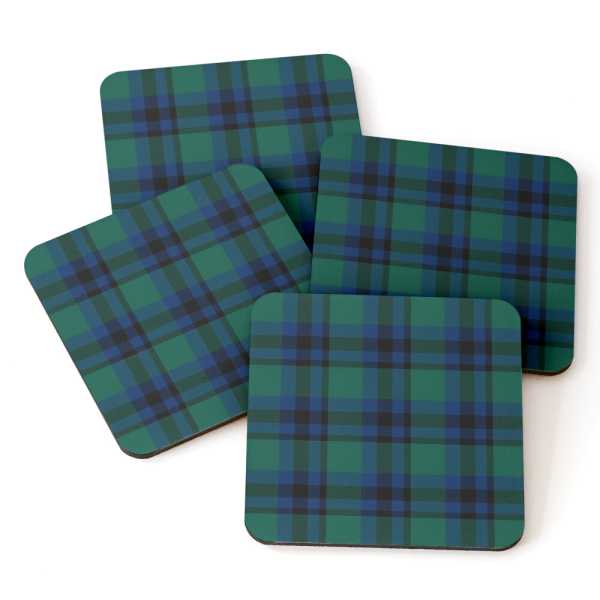 Falconer tartan beverage coasters