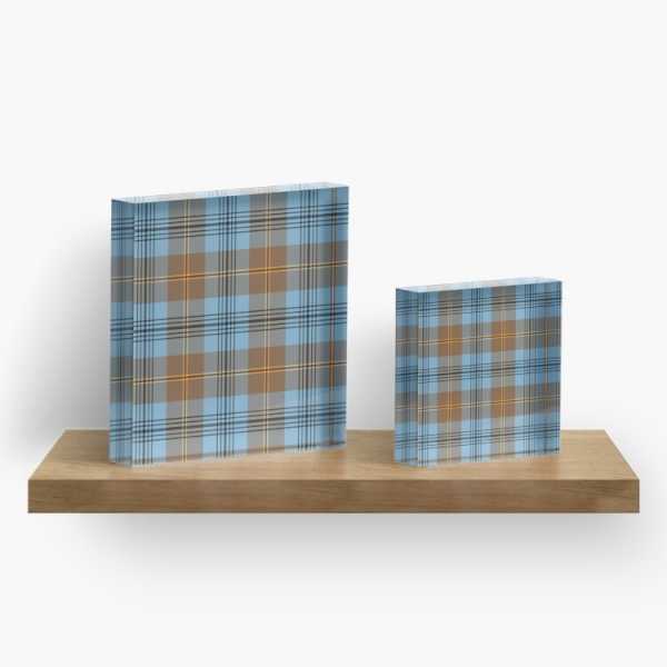 Falkirk District tartan acrylic block