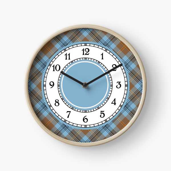 Falkirk District tartan wall clock