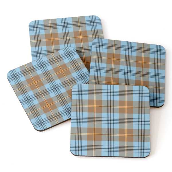 Falkirk District tartan beverage coasters