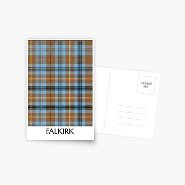 Falkirk District tartan postcard