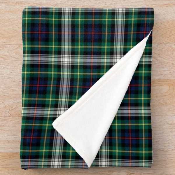 Farquharson Dress tartan fleece throw blanket