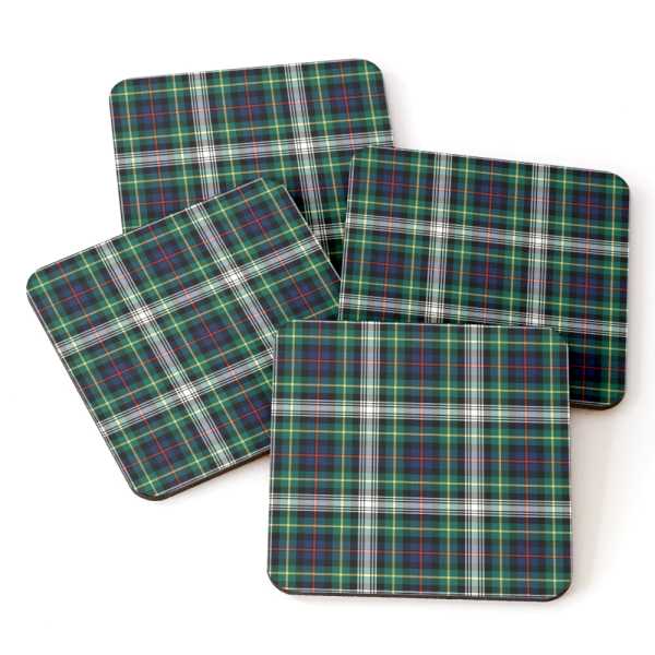 Farquharson Dress tartan beverage coasters