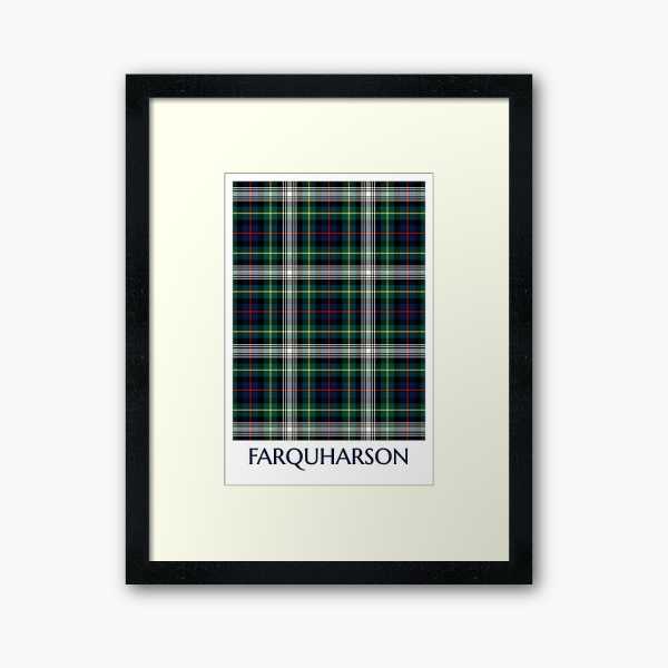Farquharson Dress tartan framed print