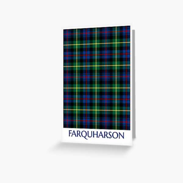 Farquharson tartan greeting card