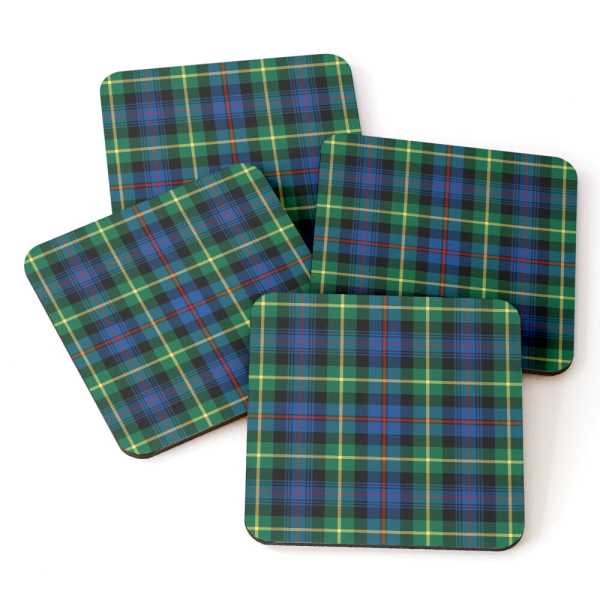 Farquharson tartan beverage coasters