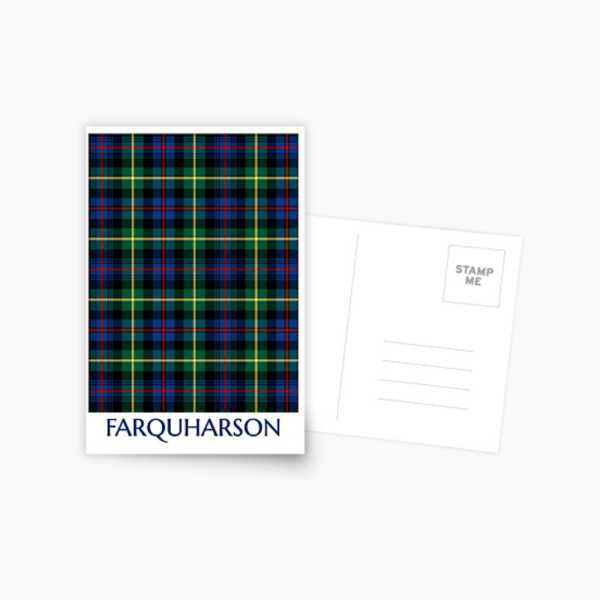 Farquharson tartan postcard