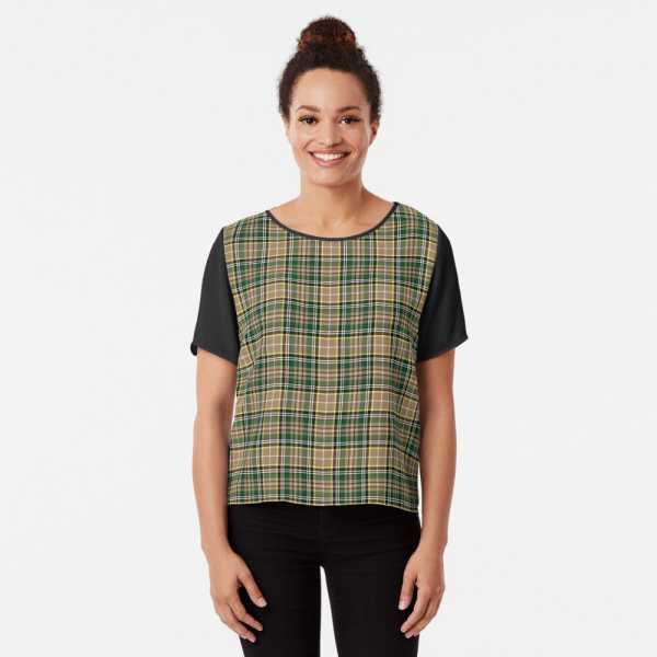 Farrell tartan chiffon top