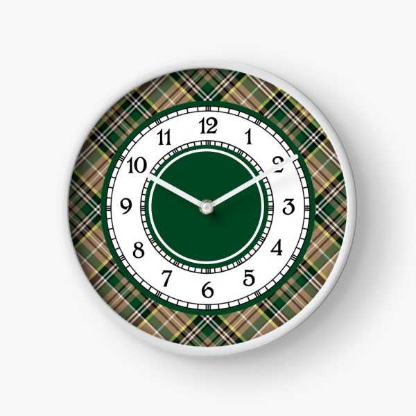 Farrell tartan wall clock