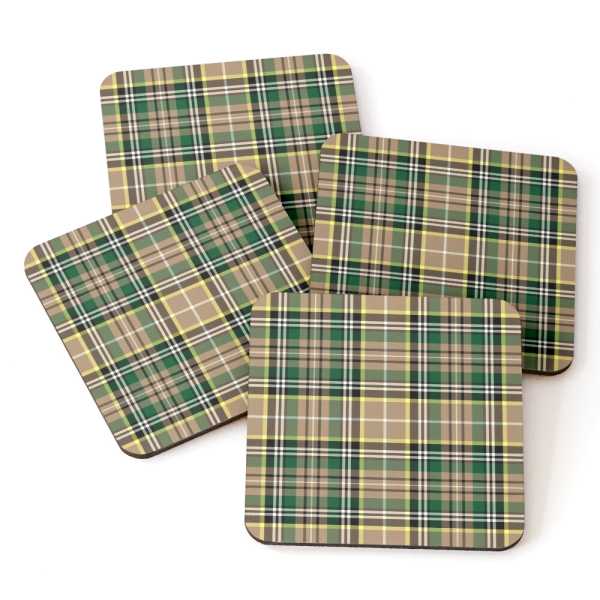 Farrell tartan beverage coasters