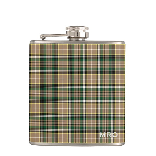 Farrell tartan hip flask