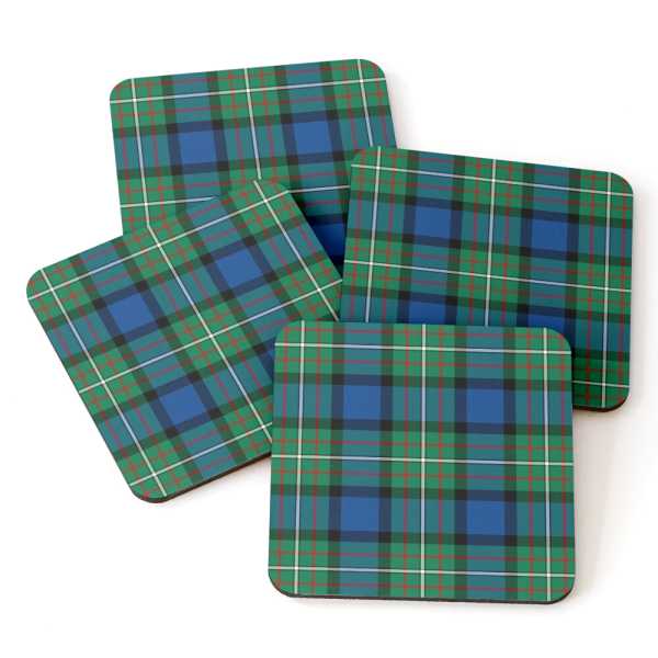 Ferguson tartan beverage coasters