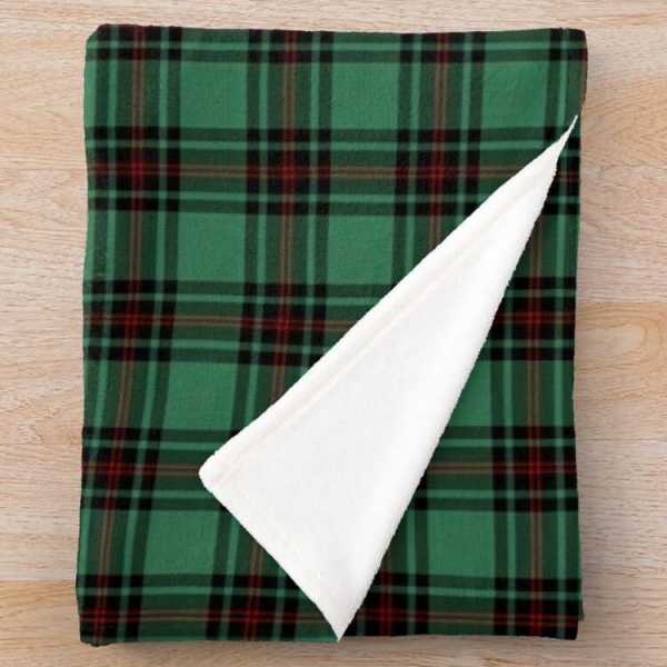 Fife District tartan fleece throw blanket