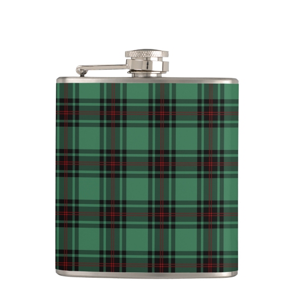 Fife District tartan hip flask