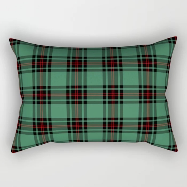 Fife District tartan rectangular throw pillow