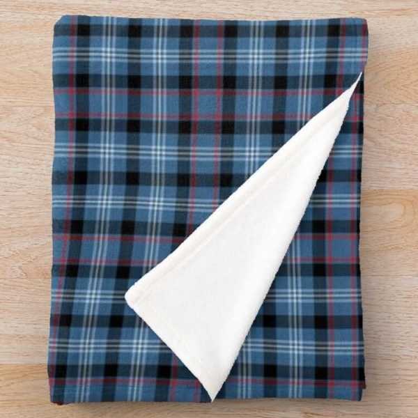 Fitzgerald tartan fleece throw blanket