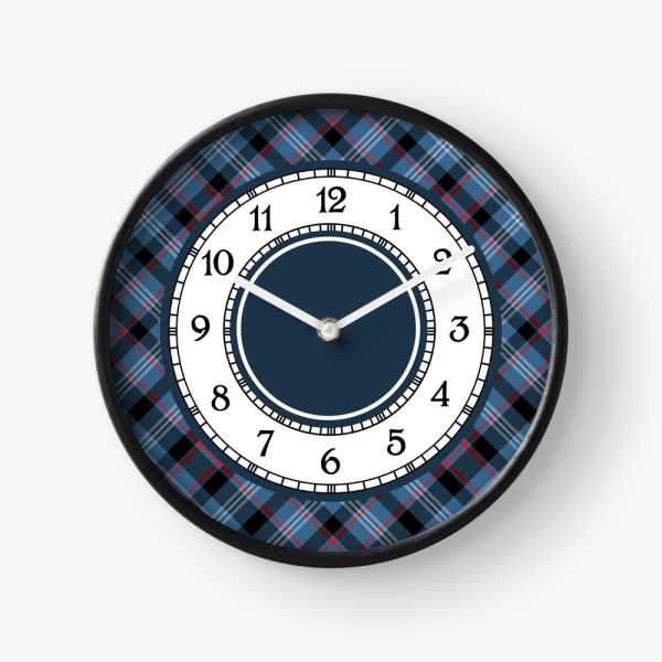 Fitzgerald tartan wall clock