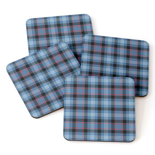 Fitzgerald tartan beverage coasters