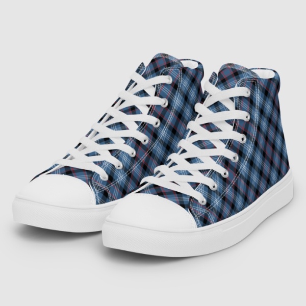 Fitzgerald tartan men's white hightop shoes