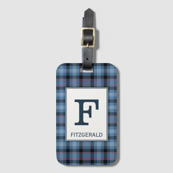 Fitzgerald tartan luggage tag