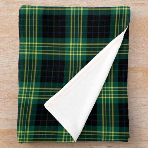 Fitzpatrick Hunting tartan fleece throw blanket