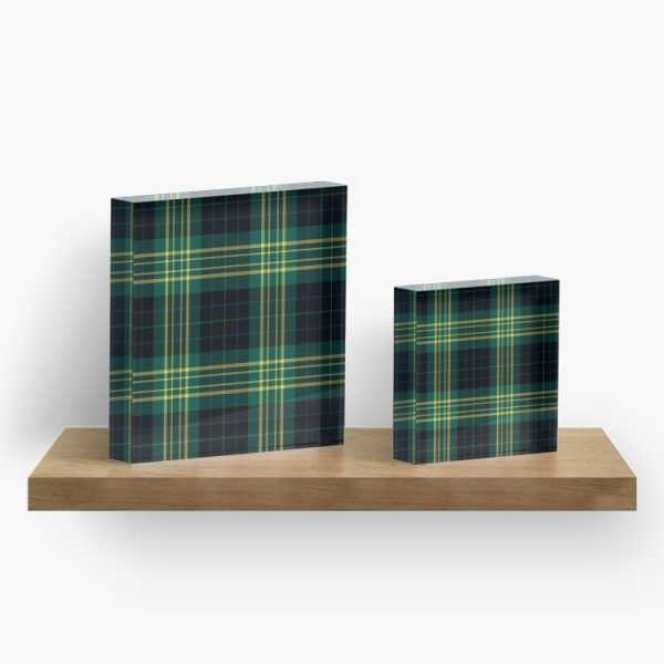 Fitzpatrick Hunting tartan acrylic block