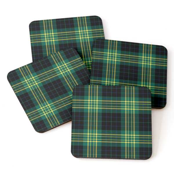 Fitzpatrick Hunting tartan beverage coasters