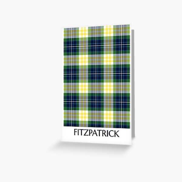 Fitzpatrick tartan greeting card