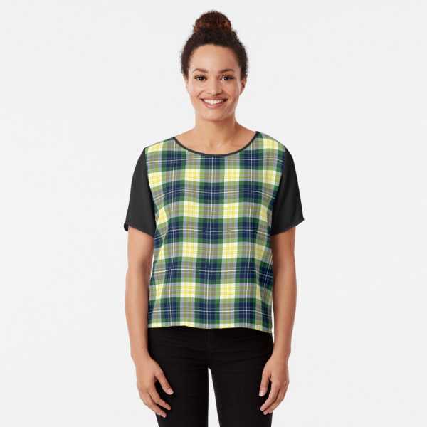 Fitzpatrick tartan chiffon top