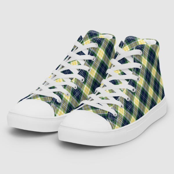 Fitzpatrick tartan men's white hightop shoes