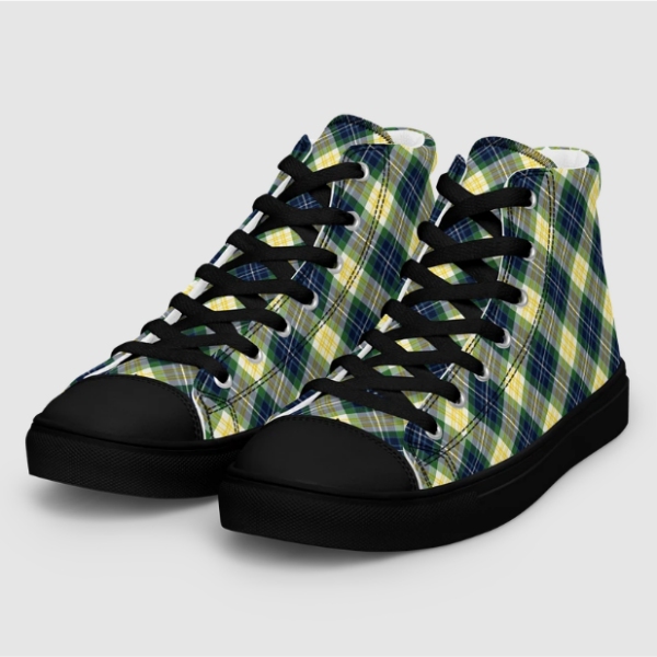 Fitzpatrick tartan men's black hightop shoes