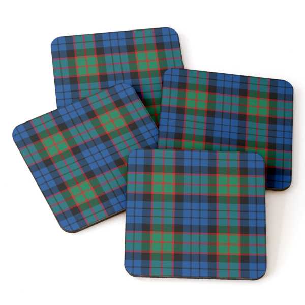 Fletcher tartan beverage coasters