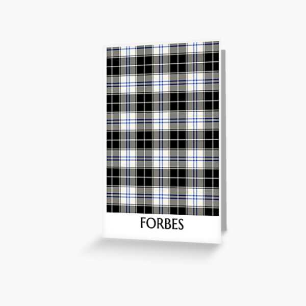 Forbes Dress tartan greeting card