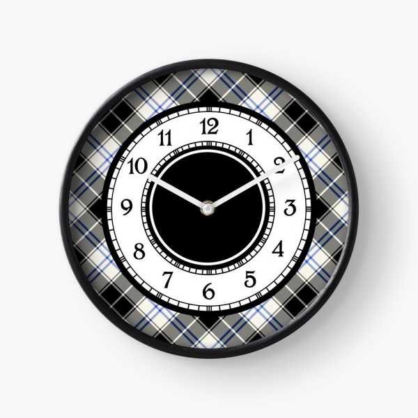 Forbes Dress tartan wall clock