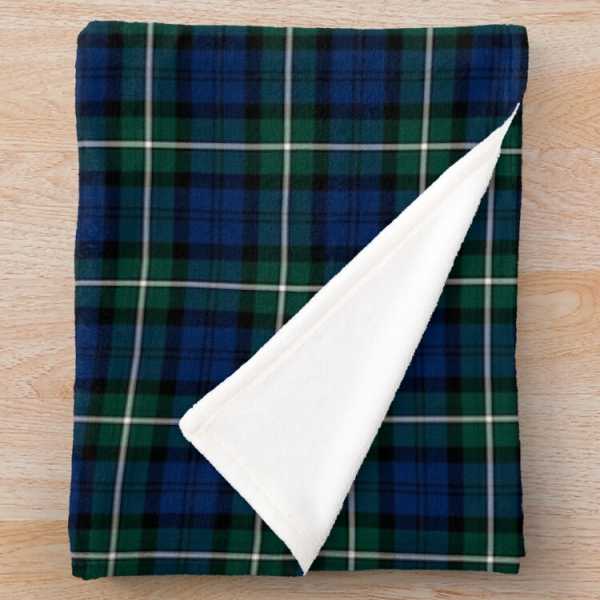 Forbes tartan fleece throw blanket