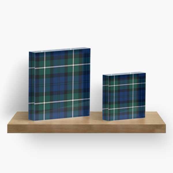 Forbes tartan acrylic block