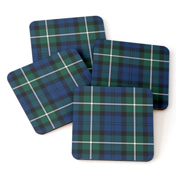 Forbes tartan beverage coasters